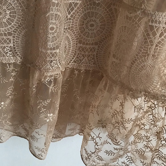 SUNDANCE Champagne Lace Faythe Maxi Dress - Picture 10 of 14